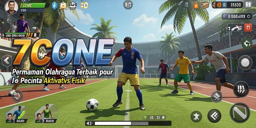 Screenshot utama 7CONE menampilkan gameplay menarik dalam berolahraga.