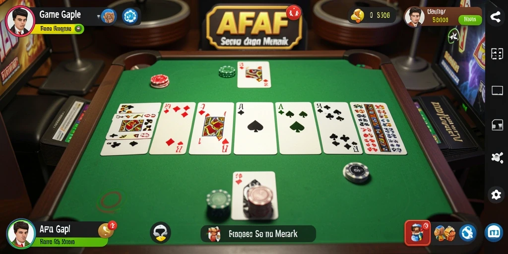 Screenshot gameplay AFAF menampilkan suasana seru bermain Gaple.