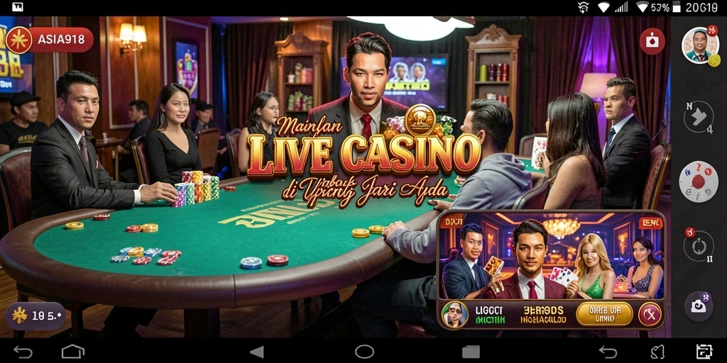 Screenshot gameplay ASIA918 dengan dealer langsung yang menarik.
