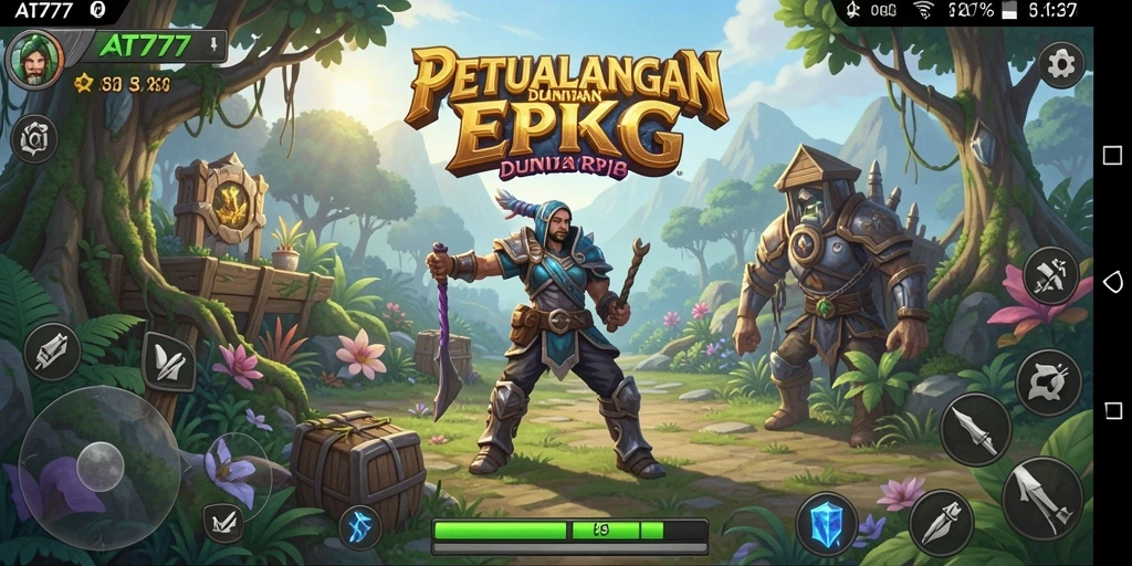 Tampilan gameplay AT777 yang mendebarkan dalam dunia RPG yang luas.