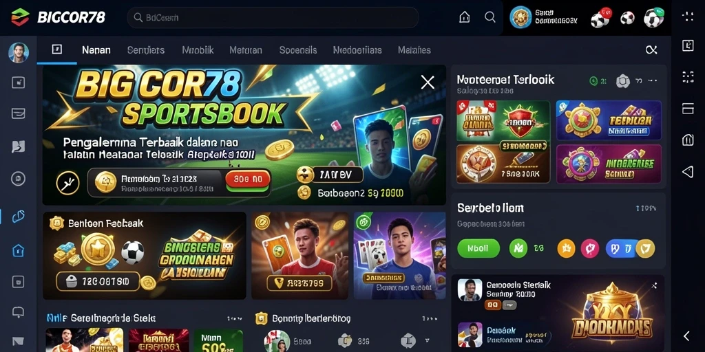 Tampilan gameplay Sportsbook yang menarik dan interaktif.