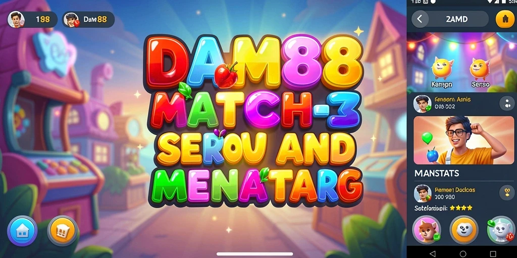 Tampilan gameplay DAM88 yang seru dan penuh warna.