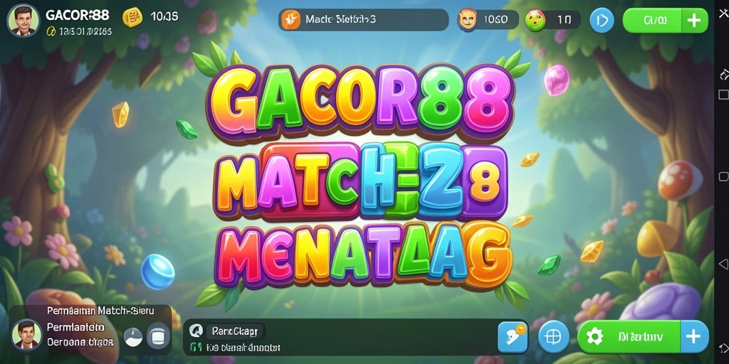 Tampilan screenshot utama GACOR88 yang menampilkan aksi gameplay Match-3.