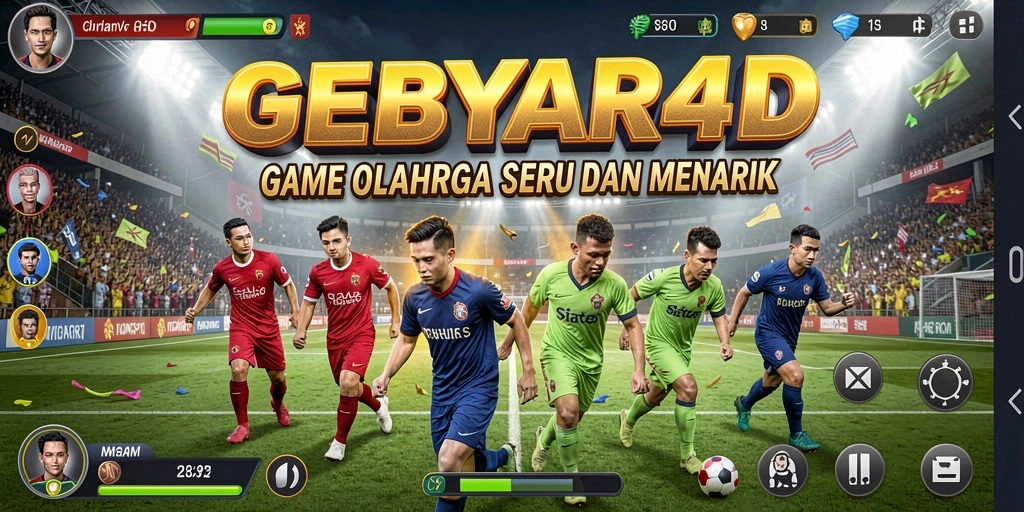 Tampilan seru dari gameplay olahraga di GEBYAR4D.