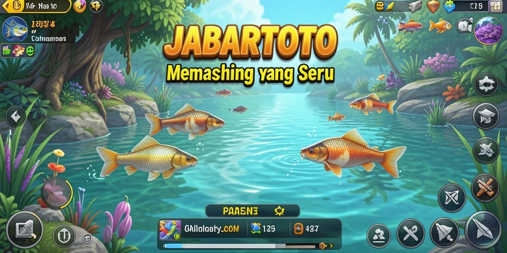 Screenshot gameplay JABARTOTO yang menampilkan aksi memancing yang menarik.