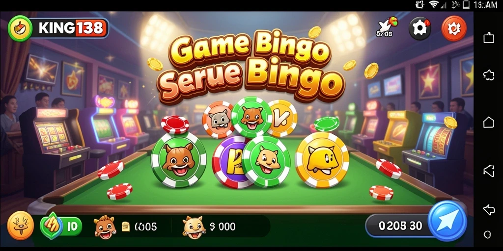 Tampilan gameplay KING138 yang menarik dan interaktif dalam bermain Bingo.
