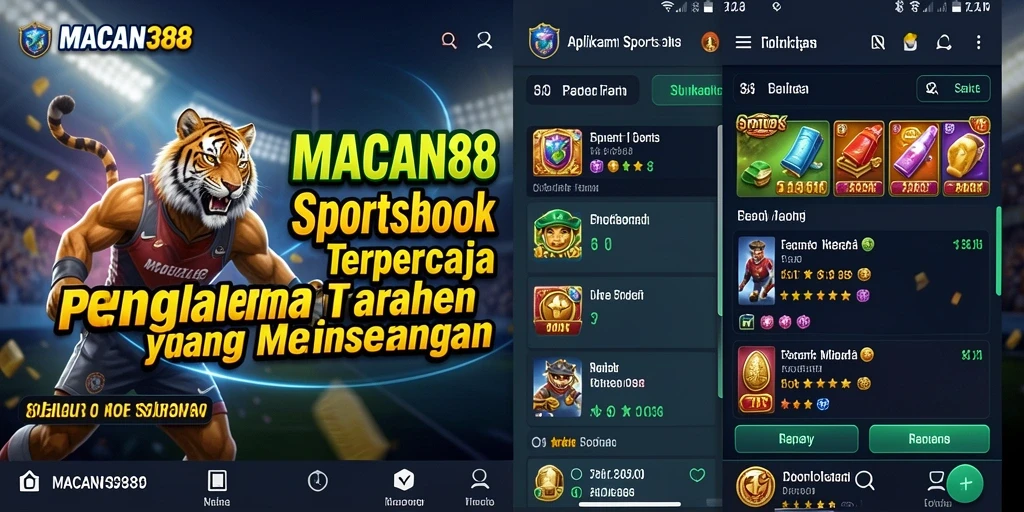 Tampilan aksi taruhan menarik di aplikasi MACAN388.