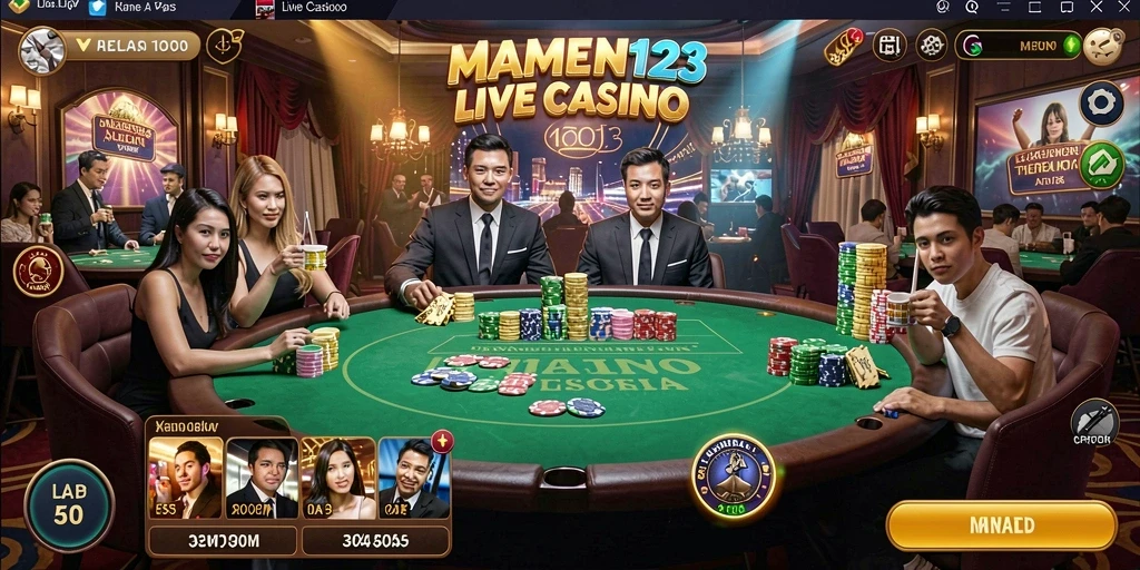 Gameplay Live Casino yang mendebarkan di MAMEN123.