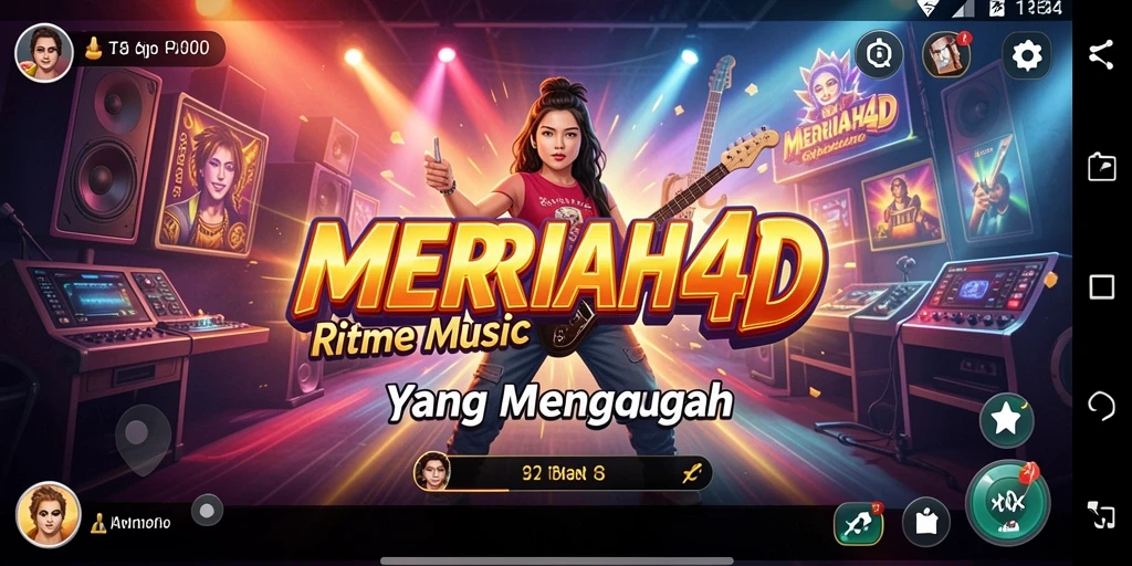 Tampilan gameplay menarik dari MERIAH4D dengan berbagai musik.