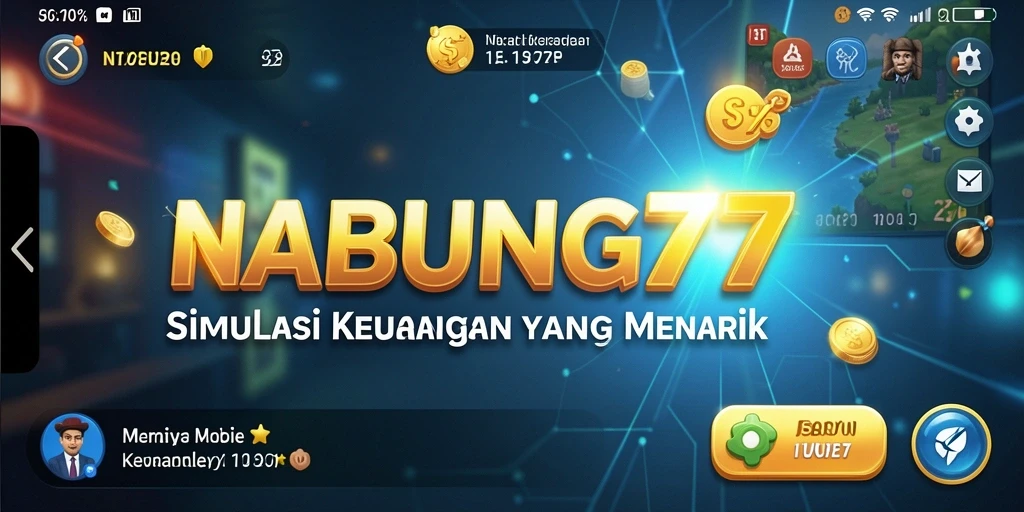 Tampilan gameplay NABUNG77 yang menggugah semangat menabung.