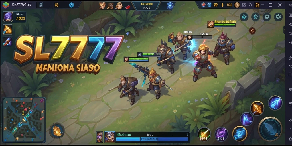 Tampilan gameplay seru di arena MOBA SL777.