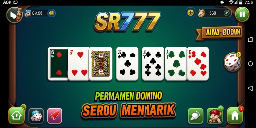 Screenshot gameplay SR777 yang menampilkan keseruan permainan Domino.