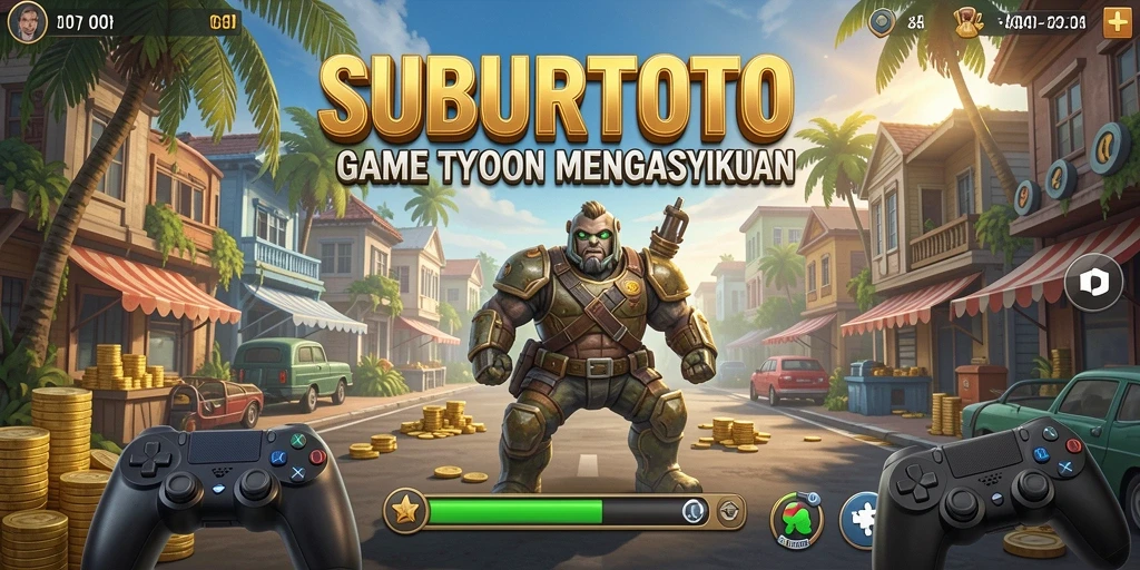 Tampilan gameplay SUBURTOTO yang seru dan interaktif dalam manajemen bisnis.