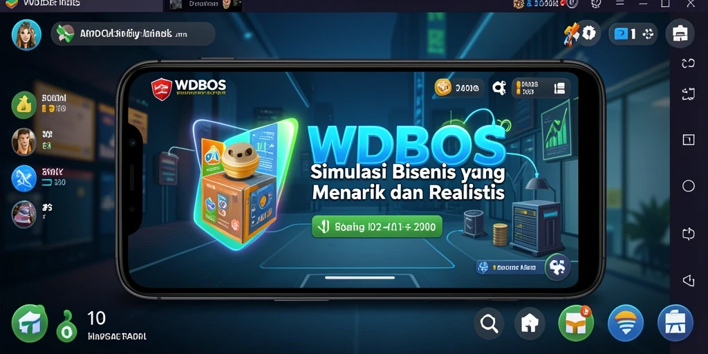 Tampilan gameplay WDBOS yang menarik dan interaktif dalam simulasi bisnis.