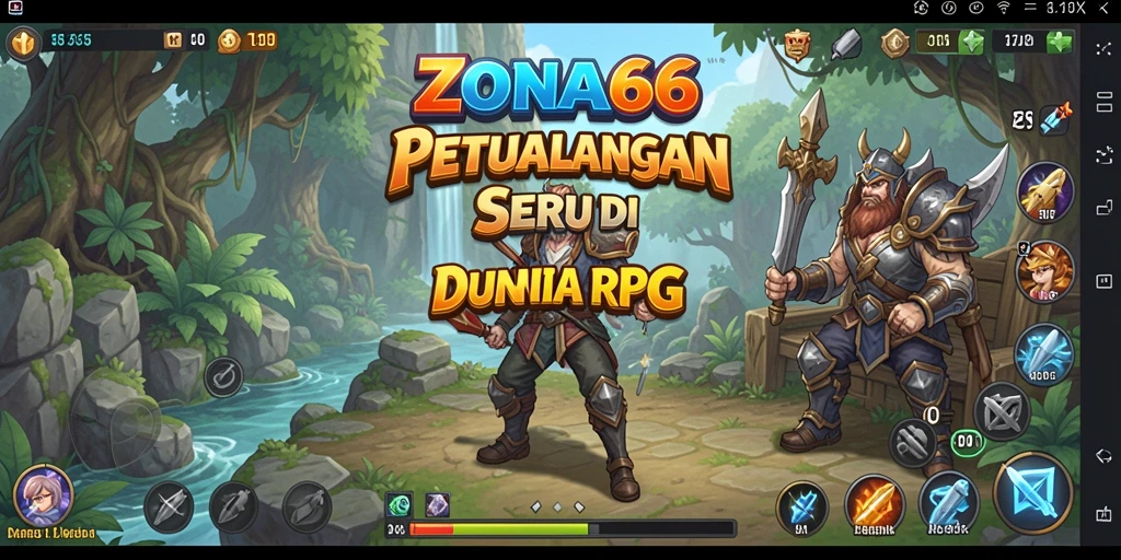 Tampilan gameplay RPG ZONA66 yang menakjubkan dan mendebarkan.